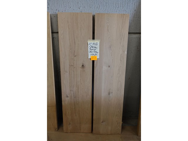 2x massief eiken plank - afbeelding 2 van  3