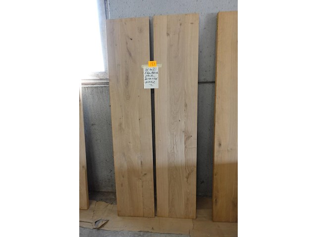 2x massieve eiken planken - afbeelding 1 van  2