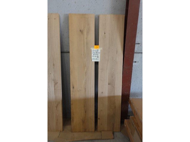 2x massieve eiken planken - afbeelding 1 van  2