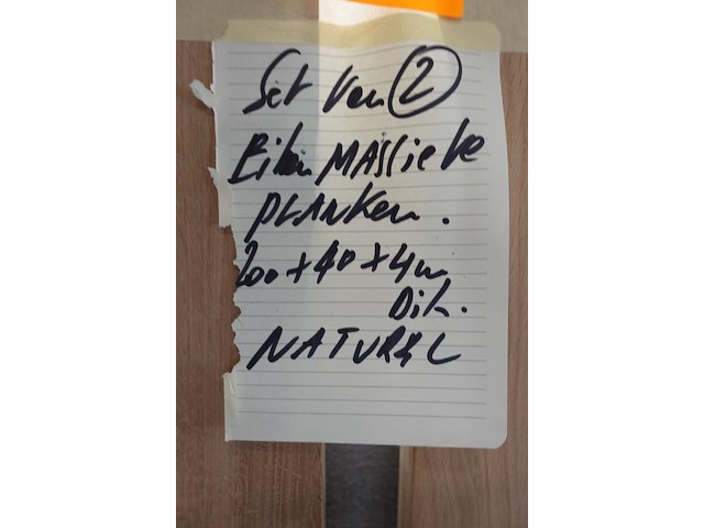 2x massieve eiken planken - afbeelding 2 van  2