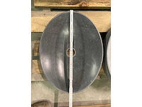 2x massieve spoelbak in belgische blauwe steen ellipsvormig - afbeelding 5 van  6