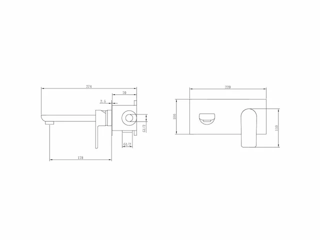 2x mawialux inbouw muurkraan - chrome - afbeelding 4 van  4