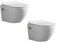 2x mawialux inbouw wandcloset met bidet - glans wit