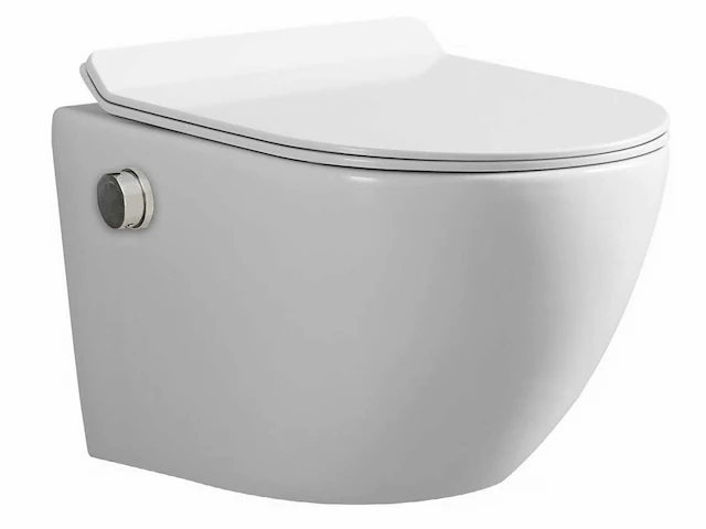 2x mawialux inbouw wandcloset met bidet - glans wit - afbeelding 2 van  7