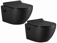 2x mawialux inbouw wandcloset met bidet - mat zwart
