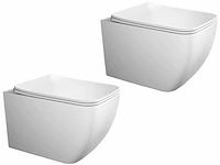 2x mawialux inbouw wandcloset met closetzitting - glans wit