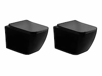 2x mawialux inbouw wandclosetten met closetzittingen mat zwart of mat wit