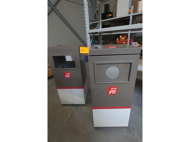 2x metalen afvalbak - afbeelding 1 van  5