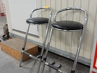 2x metalen barstoel - afbeelding 2 van  3