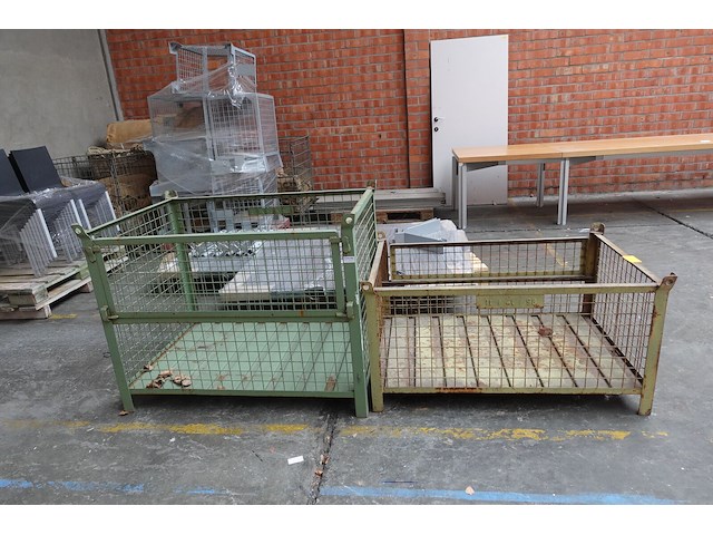 2x metalen draagmand - afbeelding 1 van  5