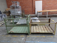 2x metalen draagmand