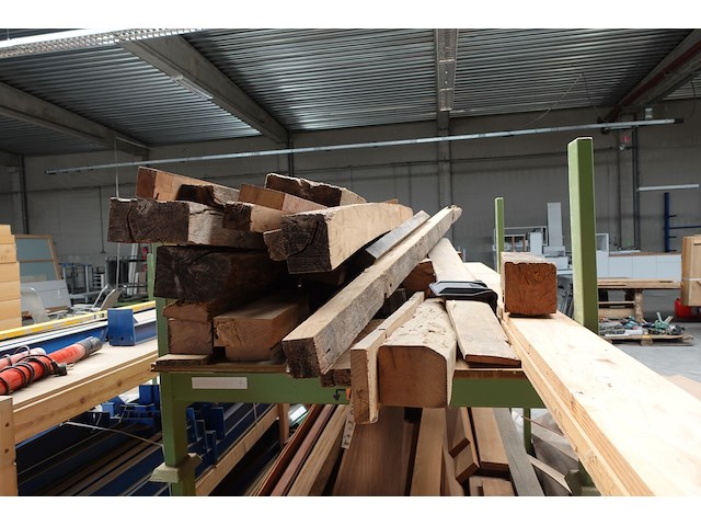 2x metalen houder + inhoud divers hout - afbeelding 5 van  6