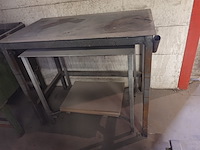 2x metalen kar + 3x metalen tafel - afbeelding 4 van  5