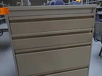2x metalen ladekast