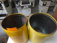 2x metalen olieblikken schell - afbeelding 2 van  2