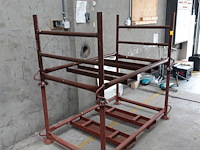 2x metalen stapelbare houder