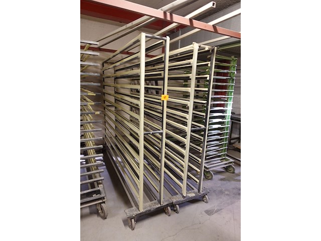 2x metalen verrijdbaar droogrek - afbeelding 2 van  2