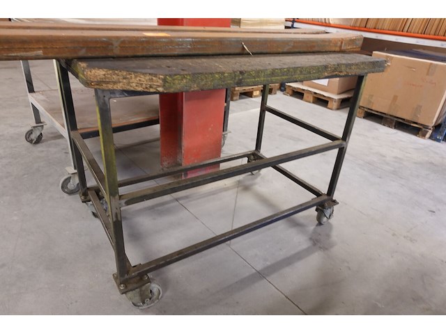 2x metalen verrijdbare werktafel - afbeelding 2 van  2