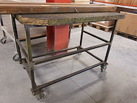 2x metalen verrijdbare werktafel - afbeelding 2 van  2