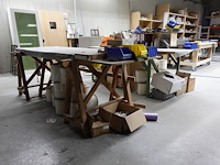 2x metalen werkbank x houten werkbank - afbeelding 1 van  5