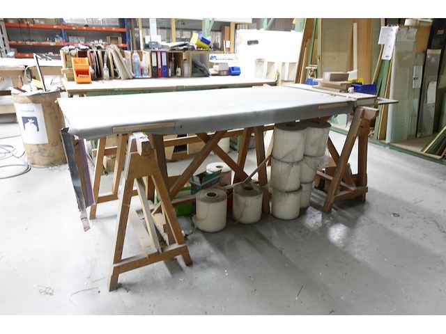 2x metalen werkbank x houten werkbank - afbeelding 2 van  5