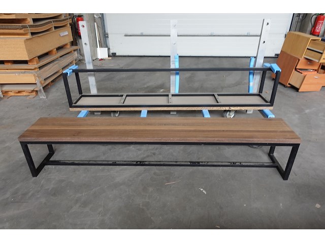 2x metalen zitbank - afbeelding 1 van  3