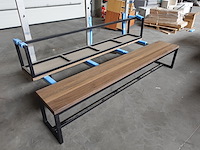 2x metalen zitbank - afbeelding 3 van  3