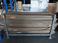 2x metalen/stapelbare houder met karton - afbeelding 2 van  3