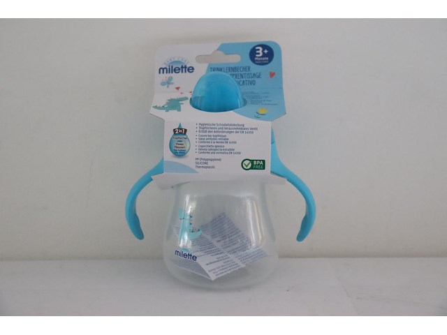 2x milette baby care drinkbeker blauw - afbeelding 1 van  4