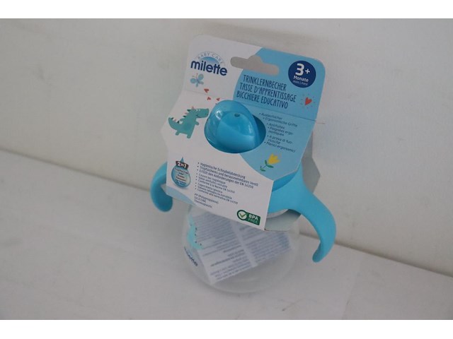 2x milette baby care drinkbeker blauw - afbeelding 2 van  4