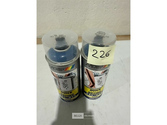 2x motip acryl azuurblauw ral5009 400ml (houdbaar tot 2034) - afbeelding 3 van  3