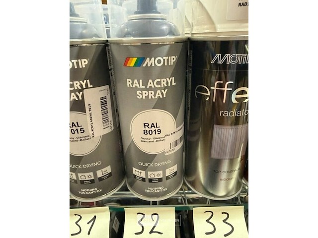 2x motip acryl grijsbruin ral8019 400ml (houdbaar tot 2034) - afbeelding 3 van  3