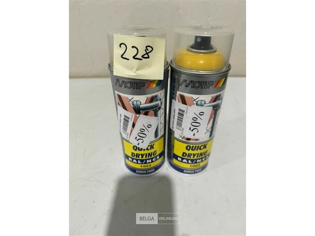 2x motip acryl signaalgeel ral1003 400ml (houdbaar tot 2034) - afbeelding 1 van  3