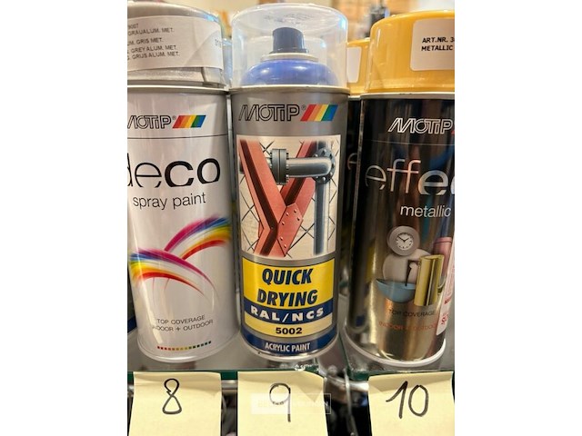 2x motip acryl ultramarineblauw ral5002 400ml (houdbaar tot 2034) - afbeelding 2 van  2