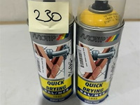 2x motip acryl verkeersgeel ral1023 400ml (houdbaar tot 2034) - afbeelding 2 van  3