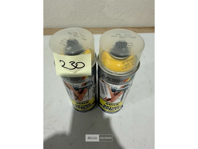 2x motip acryl verkeersgeel ral1023 400ml (houdbaar tot 2034) - afbeelding 3 van  3