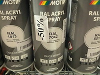 2x motip acryl verkeersgrijs ral7042 400ml (houdbaar tot 2034) - afbeelding 2 van  2
