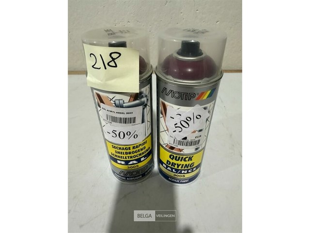 2x motip acryl wijnrood ral3005 400ml (vervallen in 2019) - afbeelding 1 van  3