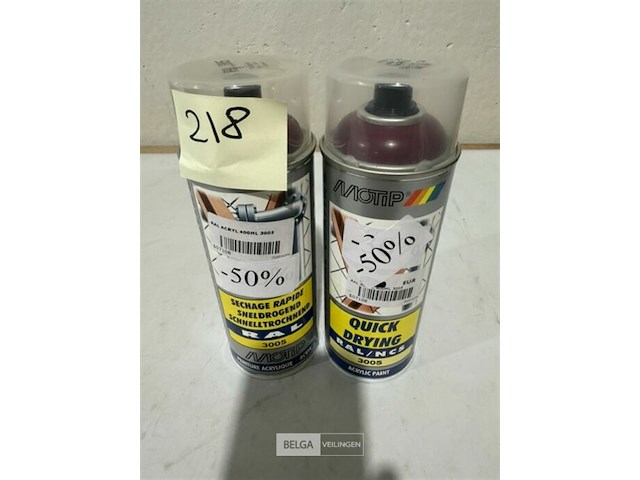 2x motip acryl wijnrood ral3005 400ml (vervallen in 2019) - afbeelding 1 van  3