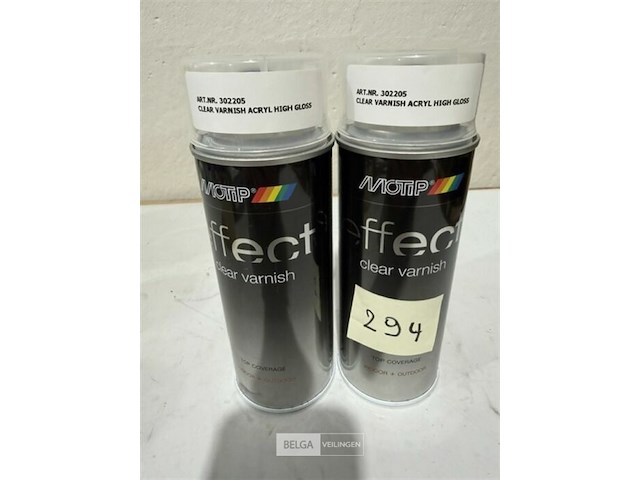 2x motip clear varnish 400ml acryyl high gloss - afbeelding 2 van  3