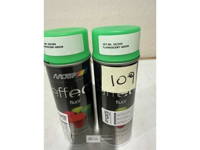 2x motip fluo groen 400ml (houdbaar tot 2034) - afbeelding 3 van  3