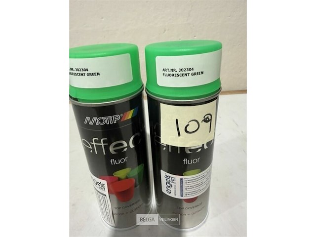2x motip fluo groen 400ml (houdbaar tot 2034) - afbeelding 3 van  3