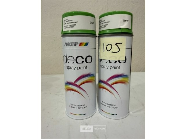 2x motip geelgroen ral6018 400ml (houdbaar tot 2034) - afbeelding 1 van  3