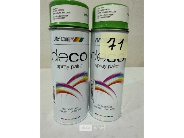 2x motip geelgroen ral6018 400ml (houdbaar tot 2034) - afbeelding 2 van  3