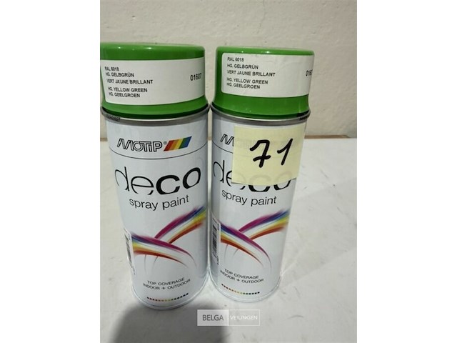 2x motip geelgroen ral6018 400ml (houdbaar tot 2034) - afbeelding 3 van  3