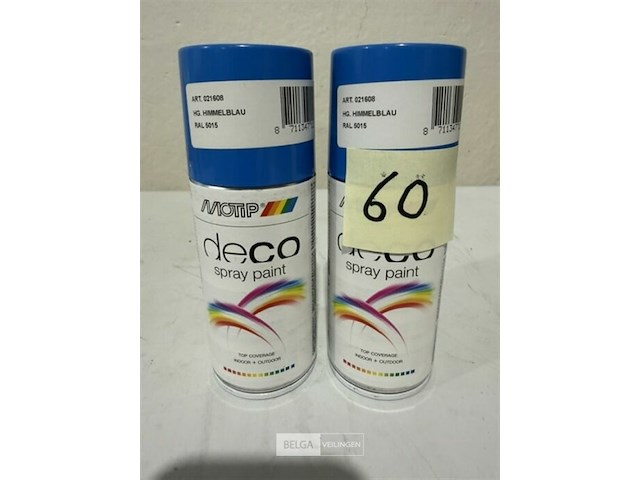 2x motip hemelsblauw ral5015 150ml (houdbaar tot 2034) - afbeelding 2 van  3