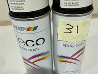 2x motip hoogglans zwart ral9005 400ml (houdbaar tot 2034) - afbeelding 1 van  3