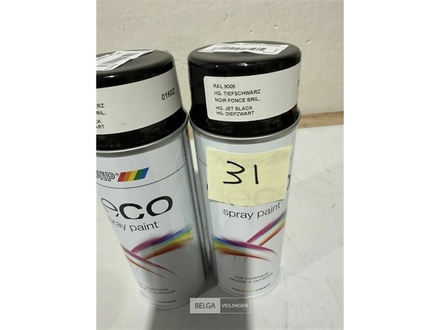 2x motip hoogglans zwart ral9005 400ml (houdbaar tot 2034) - afbeelding 3 van  3