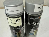 2x motip metallic brilliant zilver 400ml (houdbaar tot 2034) - afbeelding 3 van  3