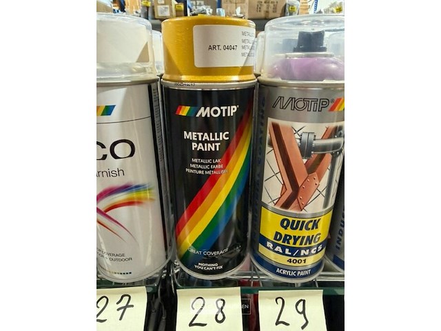 2x motip metallic gold 400ml (houdbaar tot 2034) - afbeelding 1 van  3